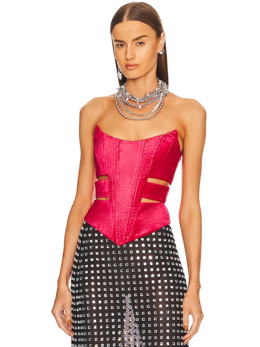NBD Ines Boned Bodice Cutout Top